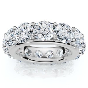 Pompeii3 13Ct Diamond Eternity Ring in 14k Gold or Platinum Lab Created - 1 of 4