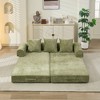 VASIP Comfy Convertible Chenille Floor Sofa Bed with Armrest,Multi functional Folding Mattress Couch for Living Room Bedroom Lounge Studio - 3 of 4
