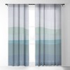 June Journal Calming Ocean Waves in Soft Du Single Panel Sheer Window Curtain - Deny Designs - image 2 of 4