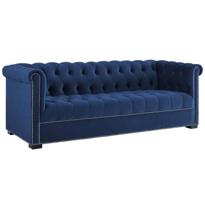 target blue velvet couch