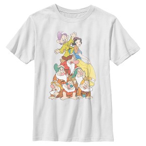 Boys Snow White and the Seven Dwarfs Pile T Shirt - 1 of 4