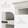 Farmhouse Book Shelf with Door, 5 Tier Wooden Book Case with Storage, 68.7" Tall Display Shelf for Living Room, Home Office - 4 of 4