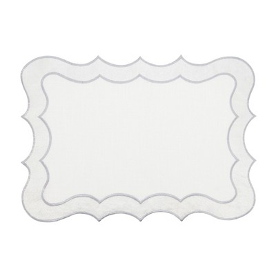 Saro Lifestyle Scallop Border Bliss Placemat (set Of 4), 14