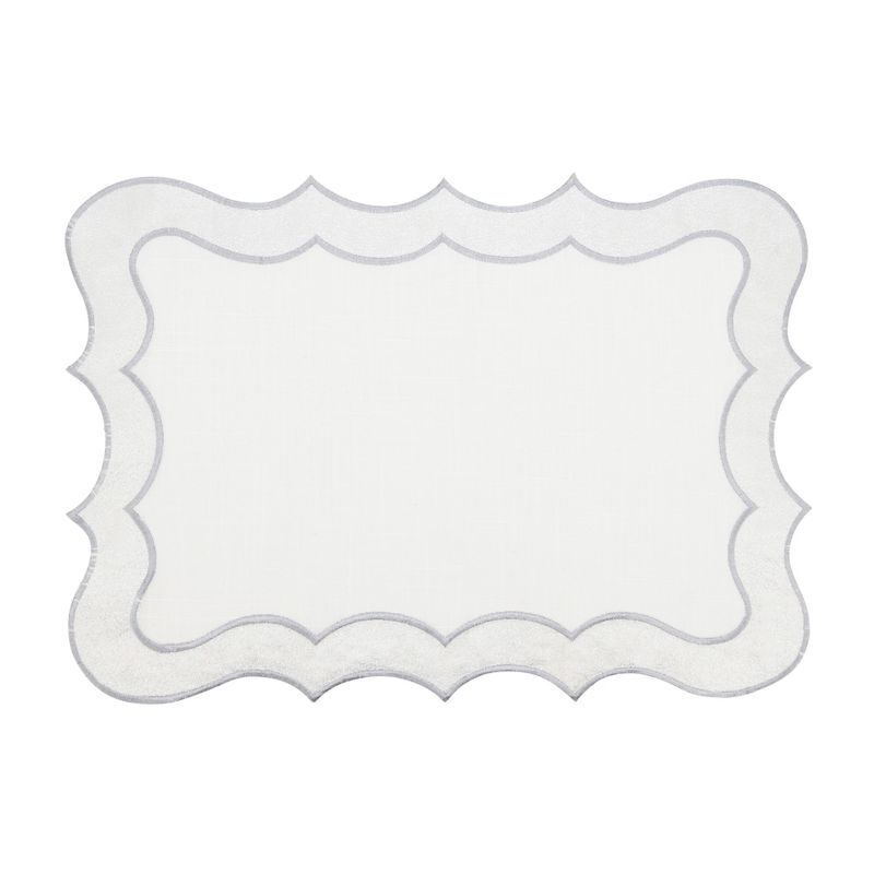 Saro Lifestyle Scallop Border Bliss Placemat (Set of 4), 1 of 5