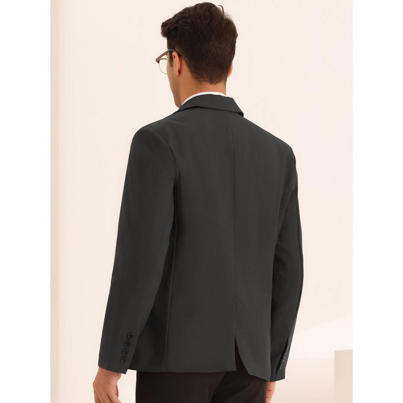 Lars Amadeus Men's Singled Breasted One Button Business Sports Coats, 3 of 6