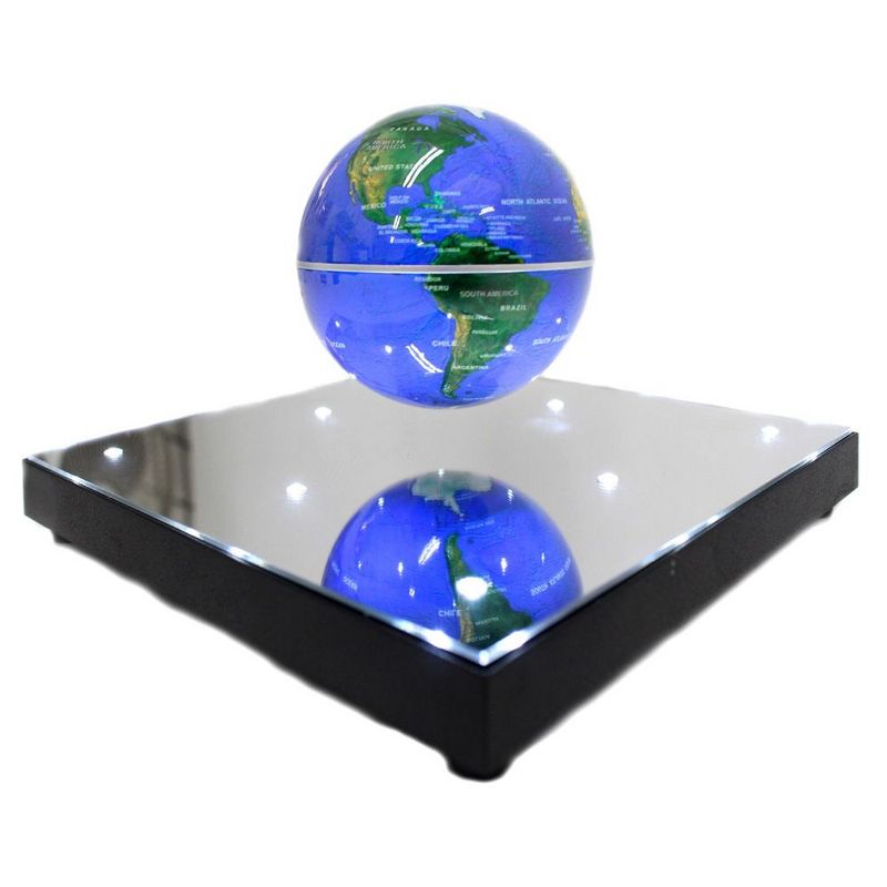 Insten Gravity Challenger Magnetic Levitating Globe, Desk Gadget Toy, Dark Blue, 3 of 4