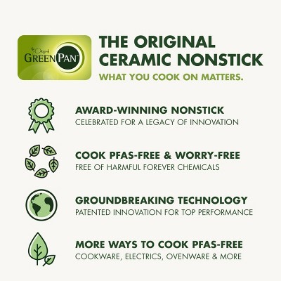 GreenPan Prism 10pc Hybrid Stainless Steel and Ceramic Nonstick Cookware Set