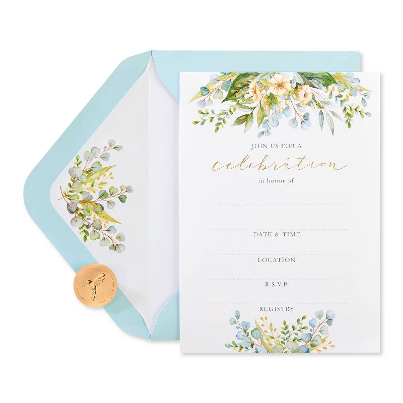 20ct Wedding Invitation Cards Eucalyptus Leaves - PAPYRUS, 1 of 6