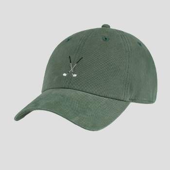 Wemco Men's Golf Club Micro Icon Print Cotton Baseball Hat - Green
