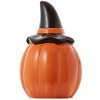 Casafield Ceramic Halloween Jack o Lantern, Hand Painted 12-Inch Pre-Lit LED Pumpkin Tabletop Decor - 2 of 4