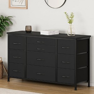 Whizmax Wide Dresser with 10 Large Drawers for 55'' Long TV Stand with Power Outlet Entertainment Center,Storage Fabric Drawer Unit for Bedroom,Closet - 1 of 4