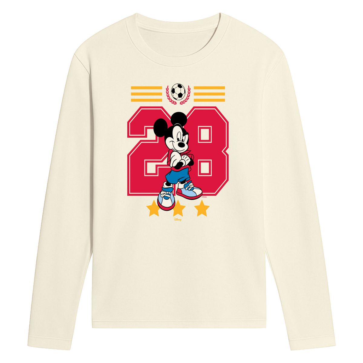 Men's - Disney - Mickey Mouse Soccer Jersey Long Sleeve Graphic T-Shirt - thumbnail 5