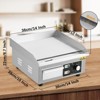 Commercial Electric Griddle 14 Inch, 1600W Stainless Steel Flat Top Grill with Temperature Control - 3 of 4