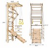 BABYYER 7 in 1 Indoor Jungle Gym with w/Pull-Up Bar, Foldable Toddler Climbing Gym Set, Eco-Friendly Pine, 100lb Capacity, for Kids Ages 3-8 - 3 of 4