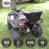 Field Tuff Grass Seed Fertilizer Spreader with Hitch Mount Receiver and Rain Protector for ATV, UTV, or Utility Tractor - 3 of 4