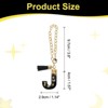 Unique Bargains Resin Lightweight Decorative Tassel Keychain Handle Charm Black with Gold Foil 1 Pc - 2 of 4