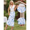 INSPIRE CHIC Women's Summer Elegant High Waist Floral Mesh Boho Fishtail Bodycon Maxi Skirts - 2 of 4