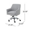 GDFStudio Morgan Mid-Century Modern Adjustable Height Fabric Home Office Chair - 3 of 4