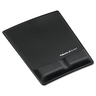 Fellowes Memory Foam Wrist Support w/Attached Mouse Pad Black 9181201