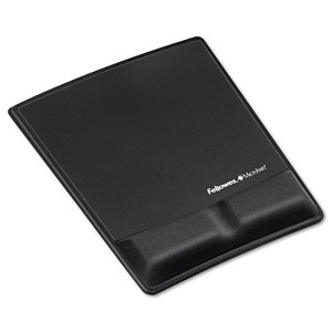 Fellowes Memory Foam Wrist Support w/Attached Mouse Pad Black 9181201 - 1 of 4