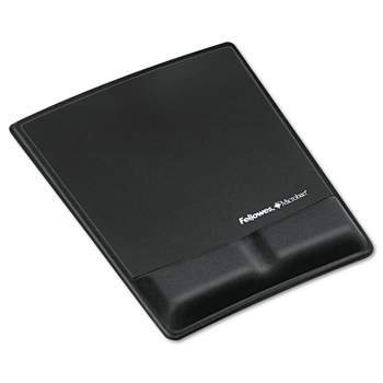Fellowes Memory Foam Wrist Rest W/attached Mouse Pad Black 9180901