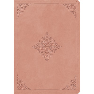 ESV Study Bible (Trutone, Blush Rose, Fleur-De-Lis Design) - (Leather Bound)