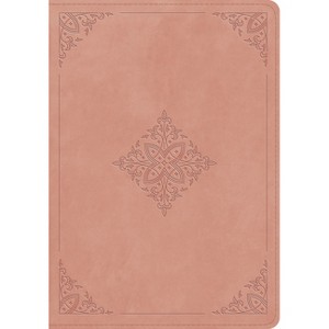 ESV Study Bible (Trutone, Blush Rose, Fleur-De-Lis Design) - (Leather Bound) - 1 of 1