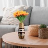 Unique Bargains PU Real Touch Artificial Flowers with Stems 24 Pcs - 4 of 4