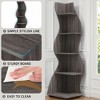 Lirago,18.9"L*18.9"W*70.08"H,5-Tier Corner Bookshelf - Modern Gray Wall Shelf with Adjustable Shelves for Home & Office - 4 of 4