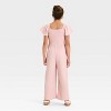 Girls' Flutter Sleeve Smocked Jumpsuit - Cat & Jack - 2 of 3