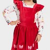 Toddler Girls' 2pc Bluey Christmas Long Sleeve T-Shirt and Dress Set - Red - 2 of 4