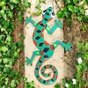 Slickblue Vibrant 8" Steel Gecko Wall Art, Handmade with Bright Colors - Choose from Red, Green, Pink, or Multicolor - 2 of 3