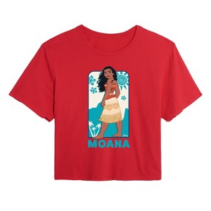 Women's - Disney Princess - Moana Full Body Portrait Cropped Graphic T-Shirt - 1 of 3