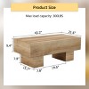 43.3" Modern Rectangular Coffee Table,Sturdy Wood Grain Marble Texture MDF Large Center Table for Living Room or Apartment-Baofuwish - 4 of 4