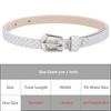 INSPIRE CHIC Women's Shinny Sparkly Bling Extra Thin Skinny PU Leather Waist Belts 1 Pc - 4 of 4