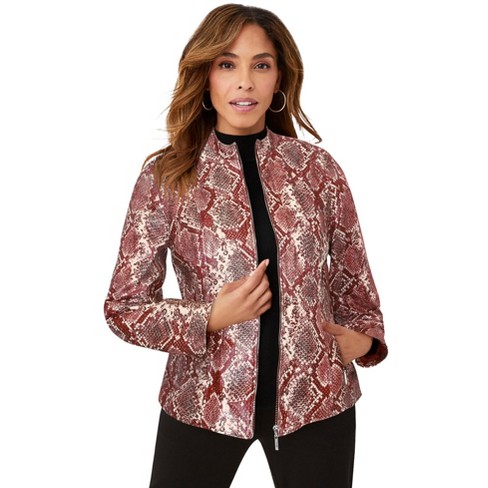 Plus size snake print jacket best sale