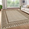 Modern Border Machine Washable Stain Resistant Rug for Living Room Bedroom - 4 of 4