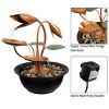 Nature Spring Tabletop Cascading Water Fountain - 10.5", Copper - 2 of 4