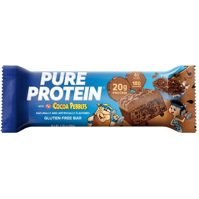 Pure Protein Cocoa Pebbles Gluten-Free, High Protein Snack, Chewy Protein Bar - 20g Protein - 12ct