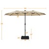 Yaheetech 13ft Double-Sided Patio Umbrella with Solar Lights - 3 of 4