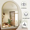 BEAUTYPEAK Arched Bathroom Wall Mirror, Aluminum Frame Vanity Mirror, Modern Wall Mounted Mirror for Bedroom, Living Room, Entryway - 4 of 4