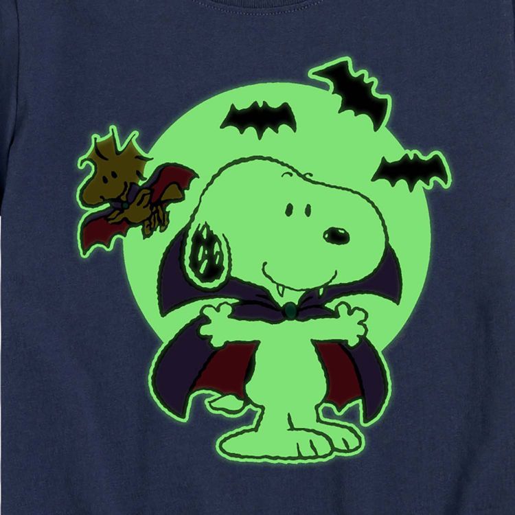Boys' Peanuts Vampire Snoopy Short Sleeve Graphic T-Shirt - Navy - 5T ...