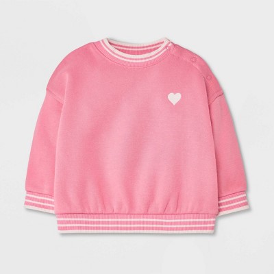 Baby Graphic Sweatshirt - Cat & Jack™ Pink 6-9M