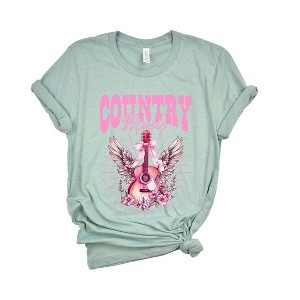 Simply Sage Market Women's Coquette Country Music Short Sleeve Graphic Tee - 1 of 2