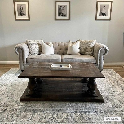 Rudo Gray and Olive Medium Pile Washable Polyester Area Rug