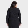 Women's Long Sleeve Brushed Ribbed Boxy T-Shirt - A New Day™ - 2 of 3