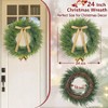 24 inch door wreath with lights gold bow cow bell indoor outdoor decor home wall window garland seasonal decoration festive - 4 of 4