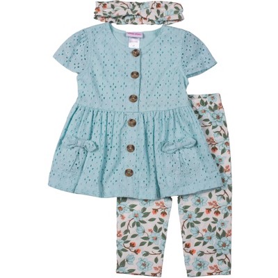 Little Lass Girl's 3-Piece Capri Set