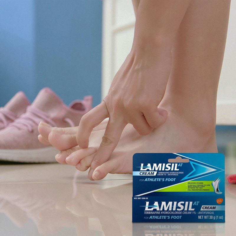 Lamisil AT Terbinafine Hydrochloride 1% Athlete&#39;s Foot Antifungal Cream - 1oz, 3 of 8