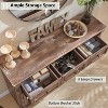Mastgoal 55" Farmhouse Dresser with 9 Drawers, Large Rustic Wood Closet Storage with Roman Column for Bedroom - 2 of 4